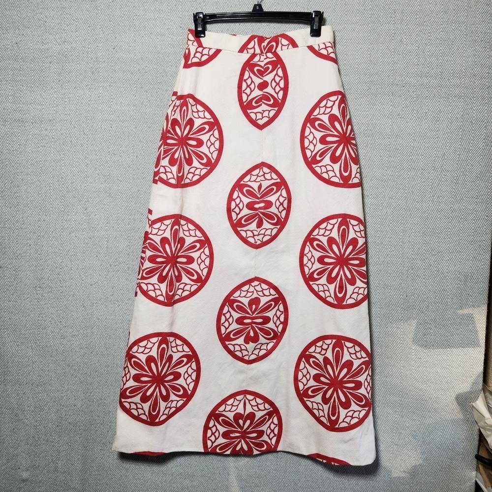 Vintage Wrap Skit Medium Cutom Made Pink And Cream A-Line Skirt See Pictures - Picture 2 of 12